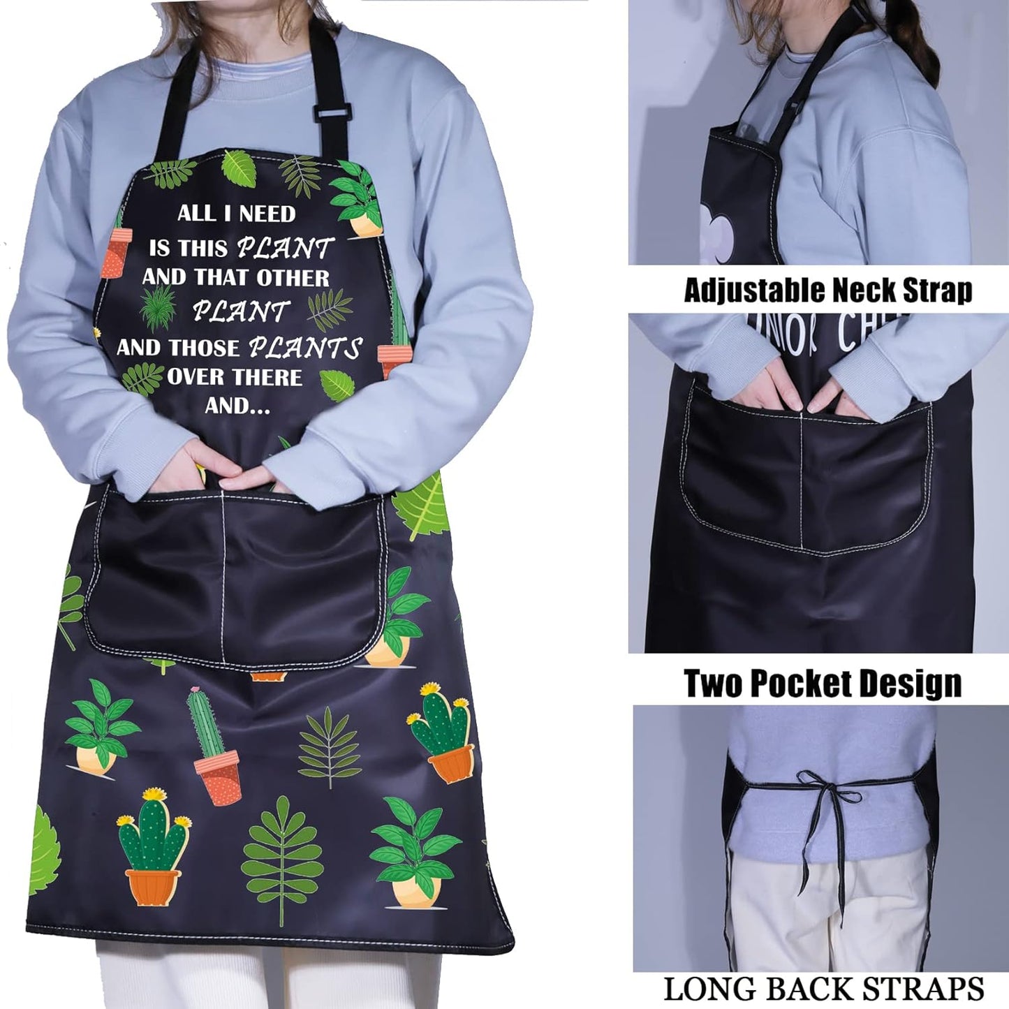 PXTIDY Plant Lover Gift Gardener Apron All Need Is This Plant Lady Gar