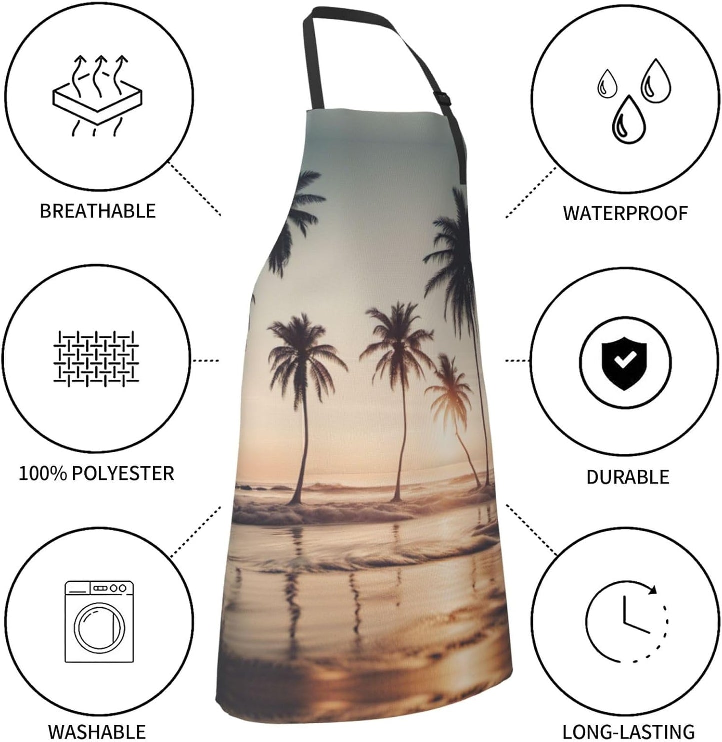 cartoon pigeon print Waterproof chef's apron with pocket apron for kitchen cooking baking barbecue and gardening