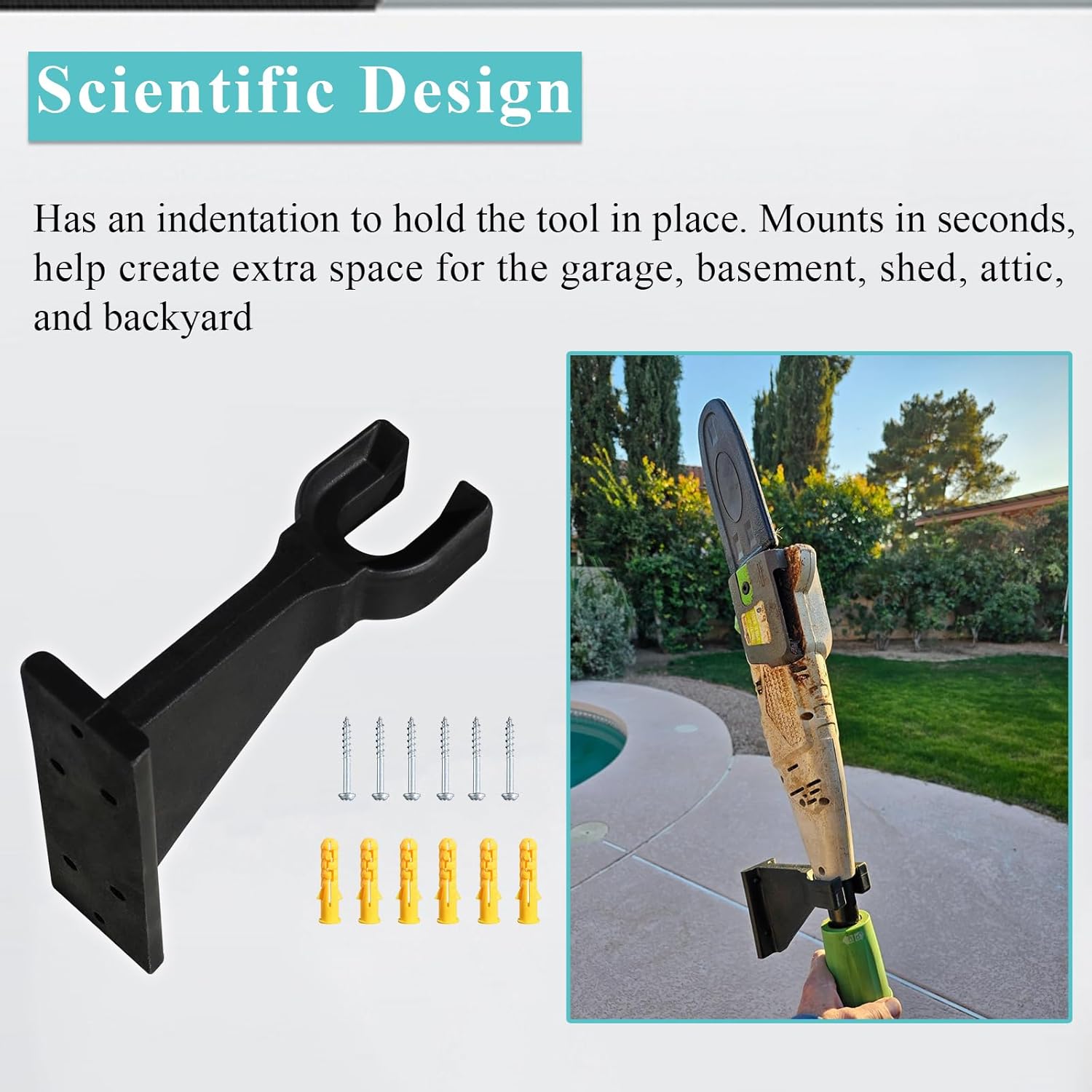 Premium Heavy-Duty Wall Hanging Holder for Garden Power Tools, Garage 