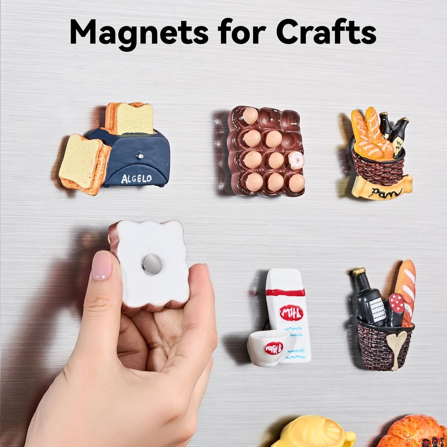 SMARTAKE 45 Pcs Refrigerator Magnets, 10x2.6mm Small Round Fridge Magnets, Multi-Use Premium Neodymium Office Magnets for Fridge, Whiteboard, Billboard in Home, Kitchen, Office and School (Silver)