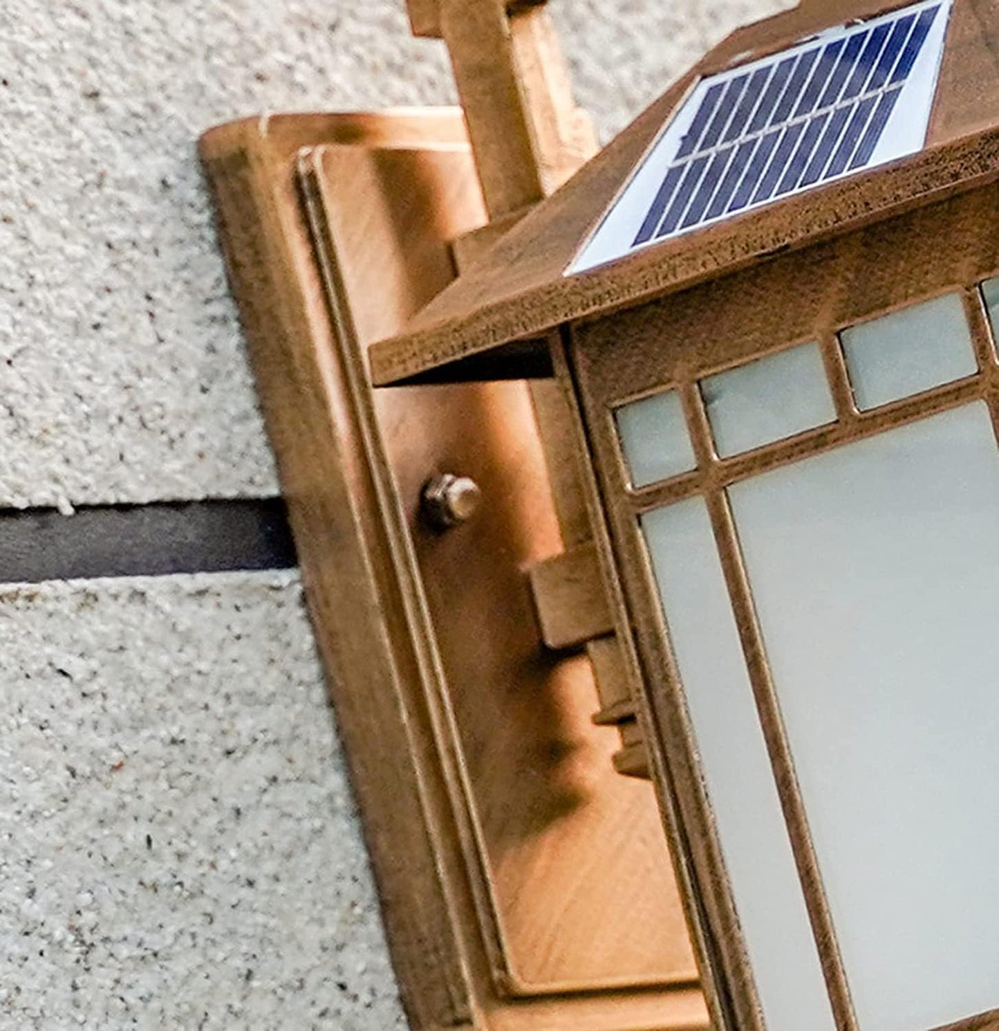 Outdoor Solar Wall Lantern Dimmable Lamp Vintage with Remote Control Lighting Waterproof Aluminum for Garden Sconce(Black)
