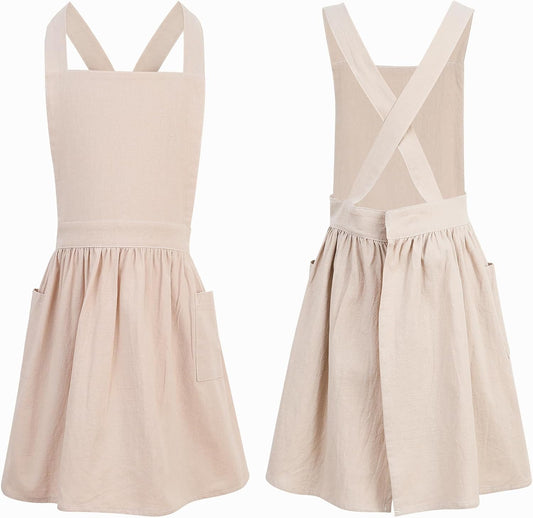 Kids Pinafore Apron, Cross Back Apron, Japanese Style Bib Aprons Home 