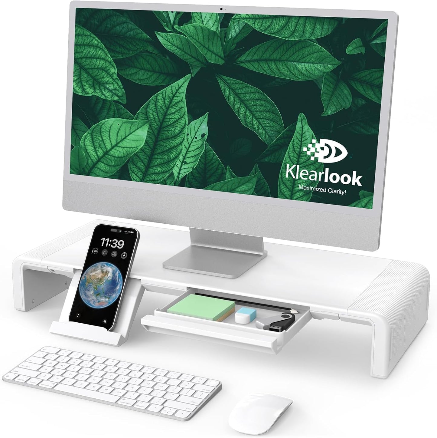 Monitor Stand Riser, Klearlook Foldable, Height Adjustable Computer St