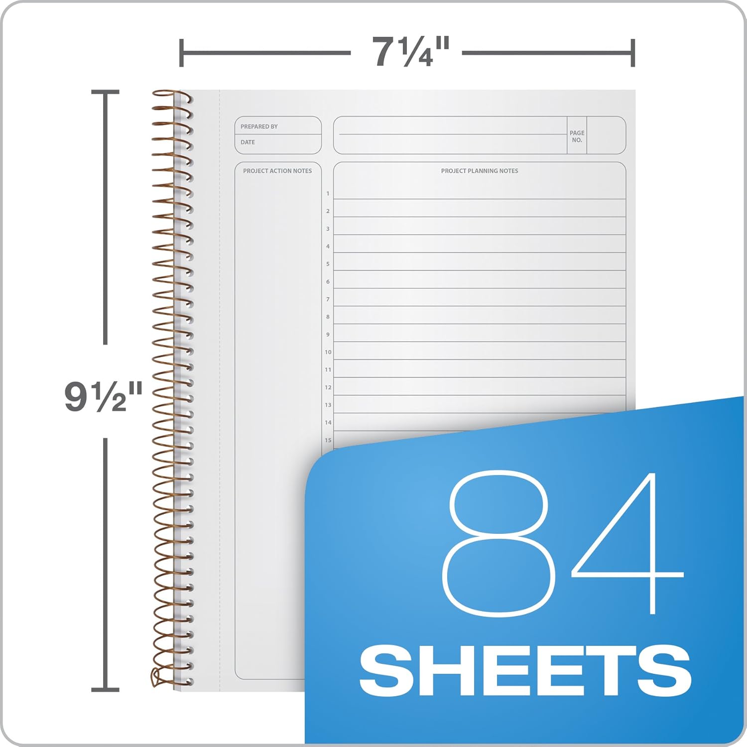 Ampad Gold Fibre Designer, Project Planner,Size 9-1/2 x 7-1/4, Asst Co