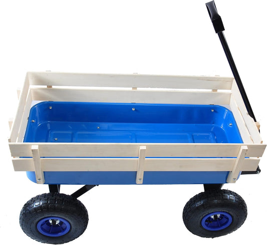 Garden Cart Utility Wagon 176 LBS Loading Capacity Steel Garden Wagon 
