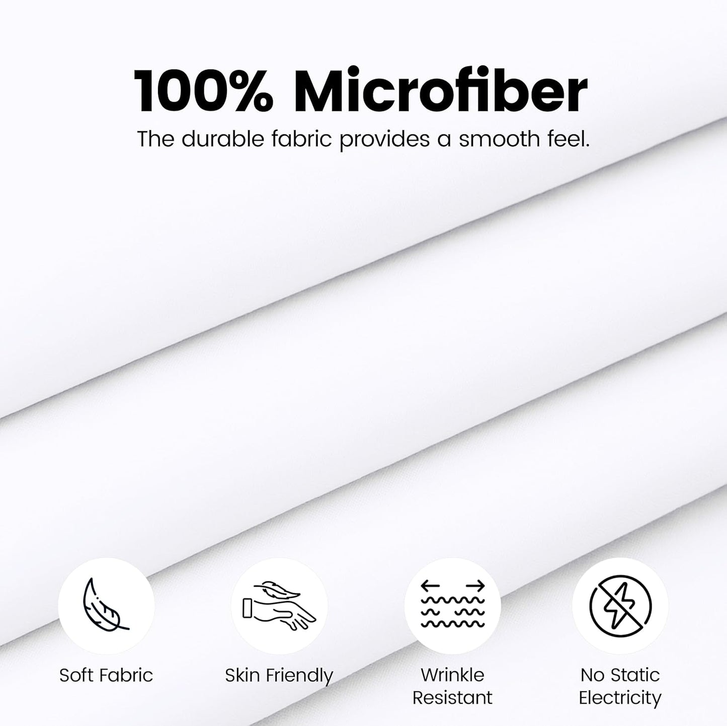 Utopia Bedding Queen Bed Skirt - Soft Quadruple Pleated Ruffle - Easy Fit with 16 Inch Tailored Drop - Hotel Quality, Shrinkage and Fade Resistant (Queen, White)