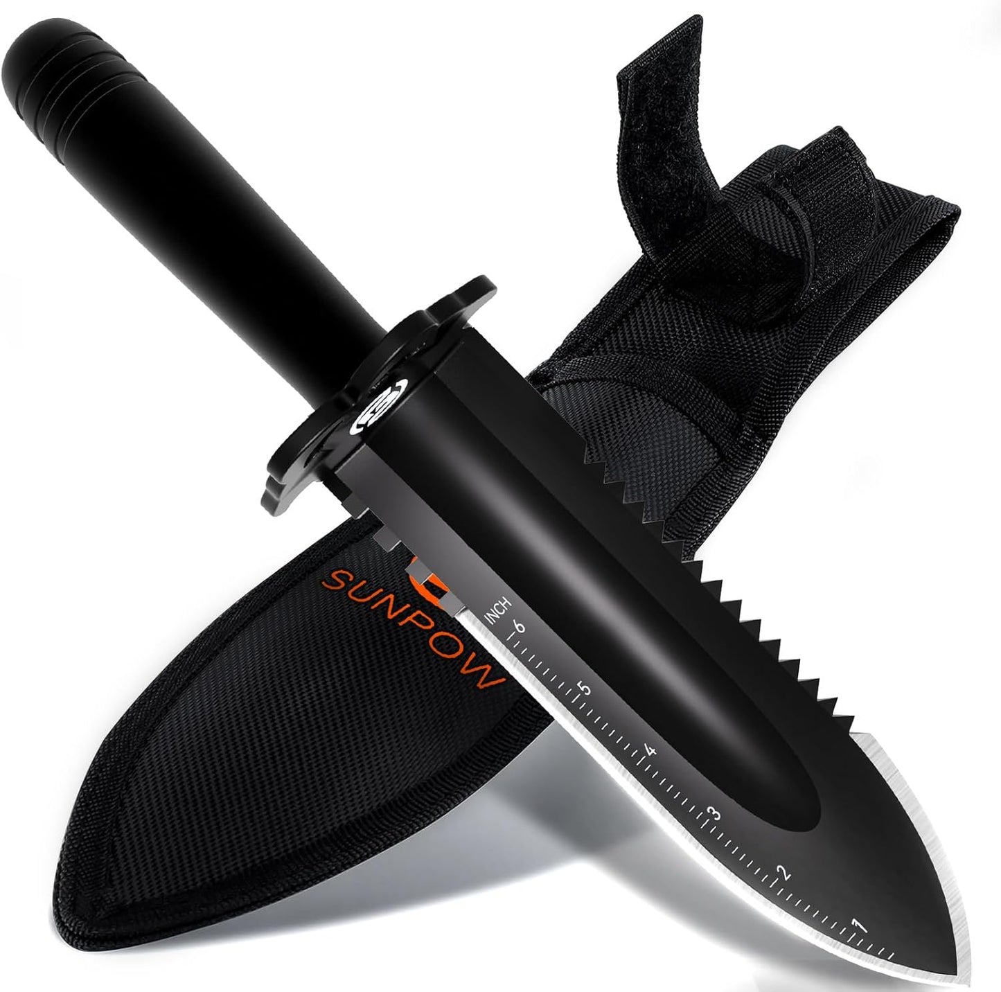 SUNPOW Metal Detector Shovel Digging Tools - Heavy Duty Double Serrate