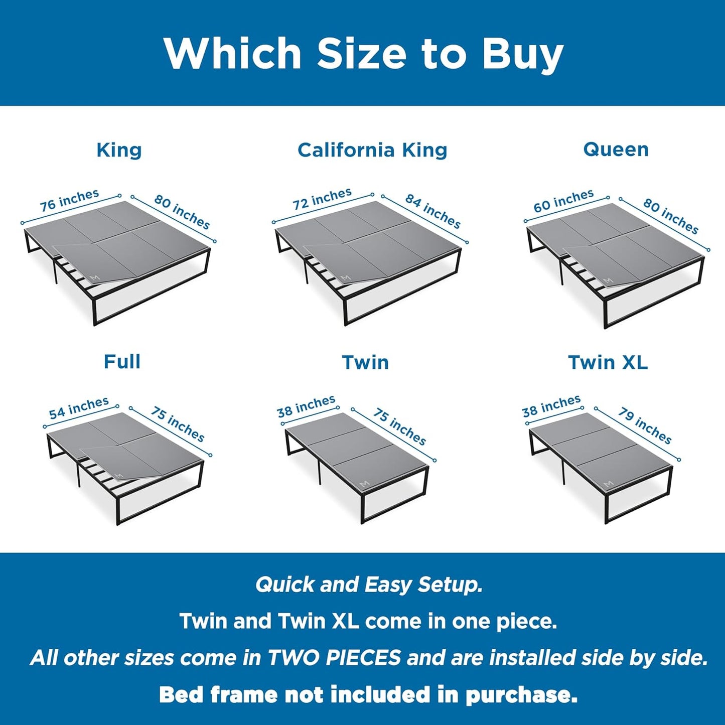 Meliusly Premium 10mm Bunkie Board King Size (76x80'') Patent Pending Low Profile Bed Board Design - Breathable, Noise Minimizing, Moisture Resistant Bunkieboards, Low Profile Bed Support