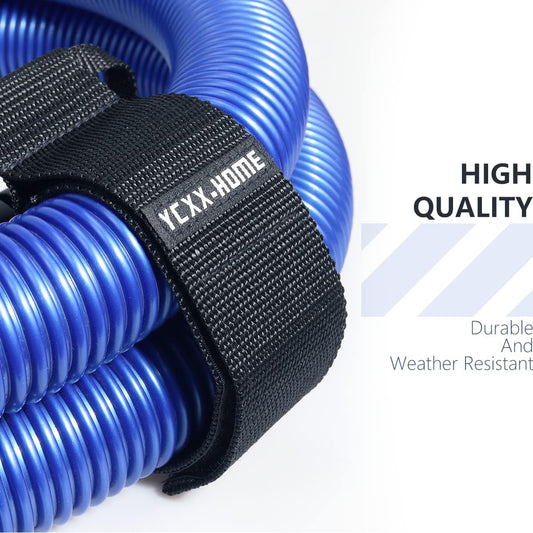 2 Pcs Heavy Duty Storage Strap Loop Cord Hanger Hose Carrying Strap with Handle Portable High-Density Weave Storage Strap Hanger and Organizer for Cord Garden Hose Swimming and Garage Tool (SMALL 17")