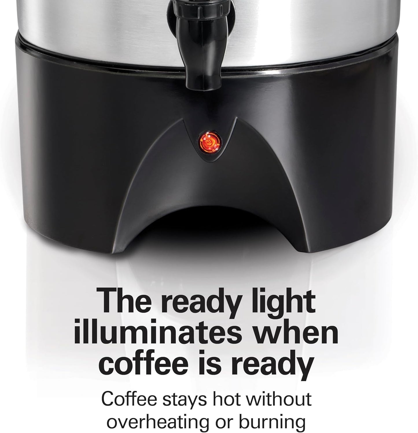 Hamilton Beach 45 Cup Coffee Urn and Hot Beverage Dispenser, Silver