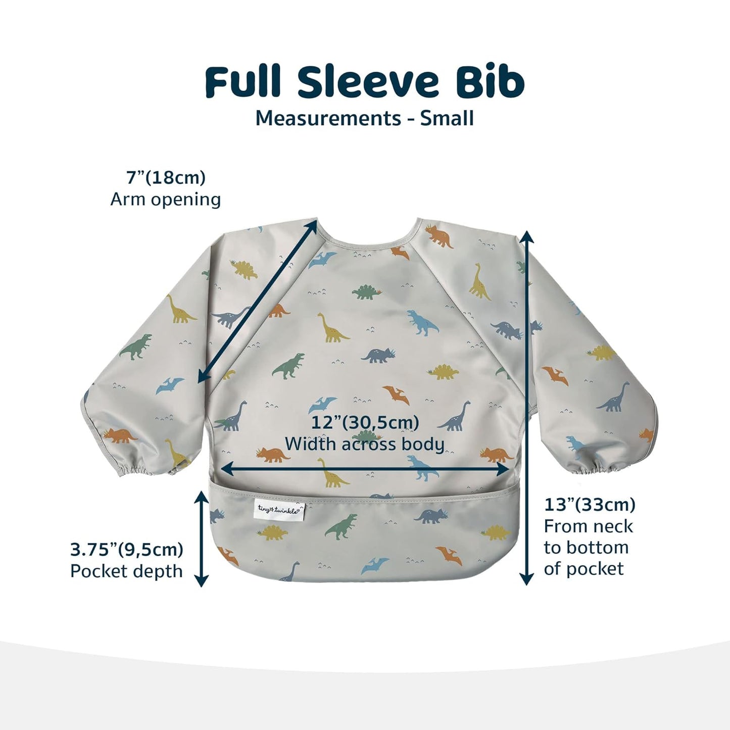 Tiny Twinkle Long Sleeve Bib for Babies & Toddlers | Waterproof Smock 