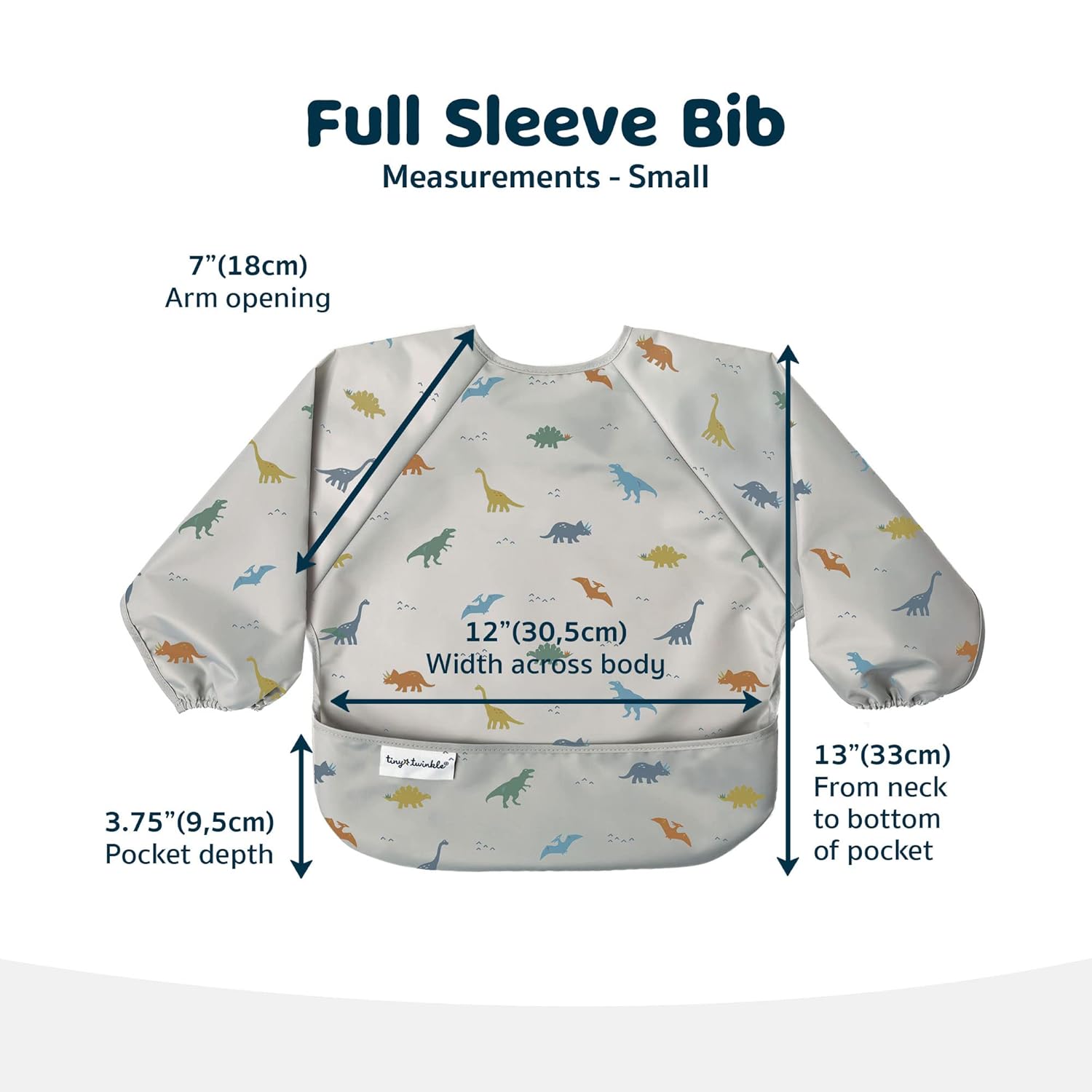 Tiny Twinkle Long Sleeve Bib for Babies & Toddlers | Waterproof Smock 