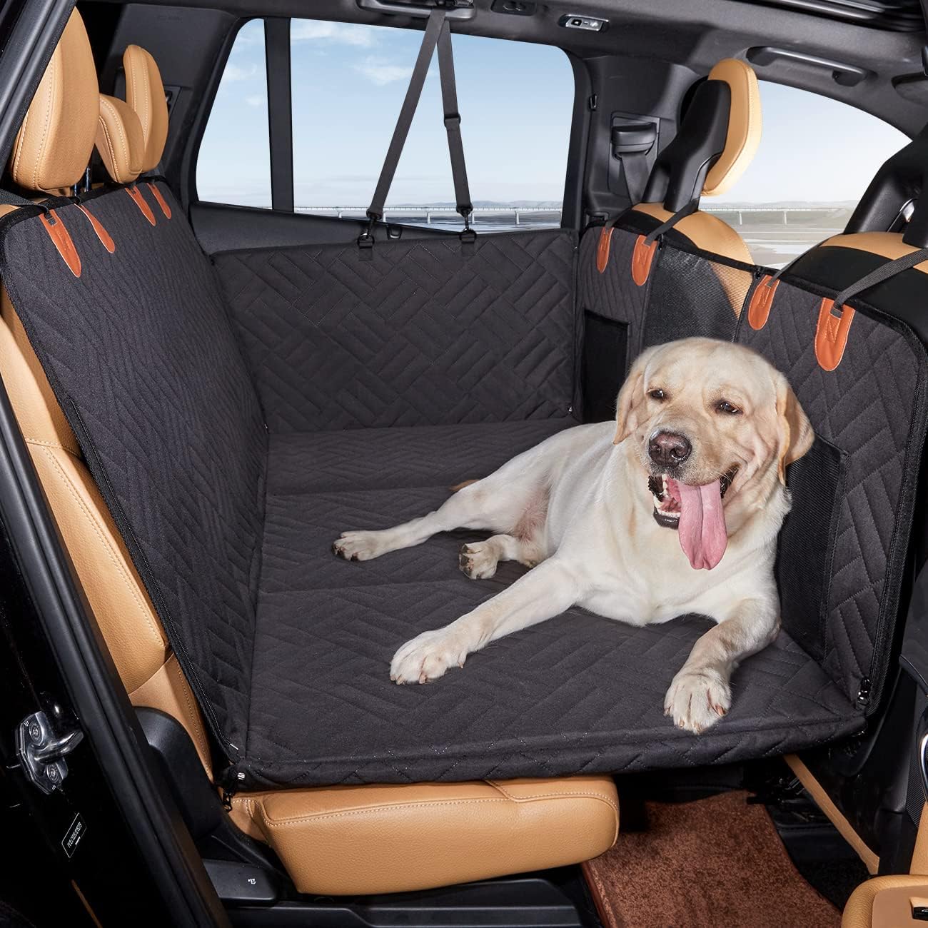 YJGF Back Seat Extender,Dog Seat Cover for Back Seat,Hard Bottom Car S