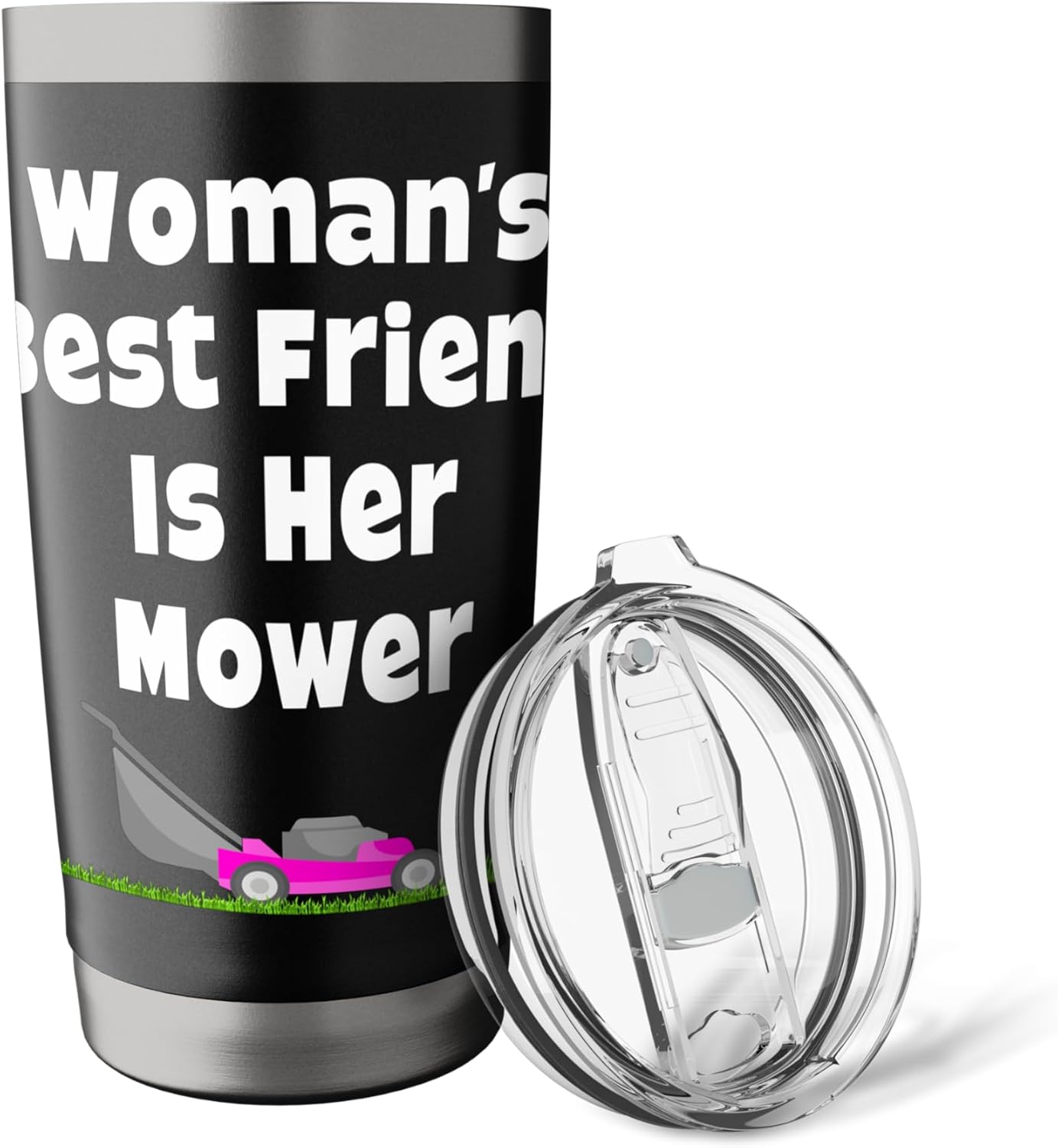 Funny Pink Lawn Mower for Women Lawn Care Lawn Mowing Mom Stainless Steel Insulated Tumbler