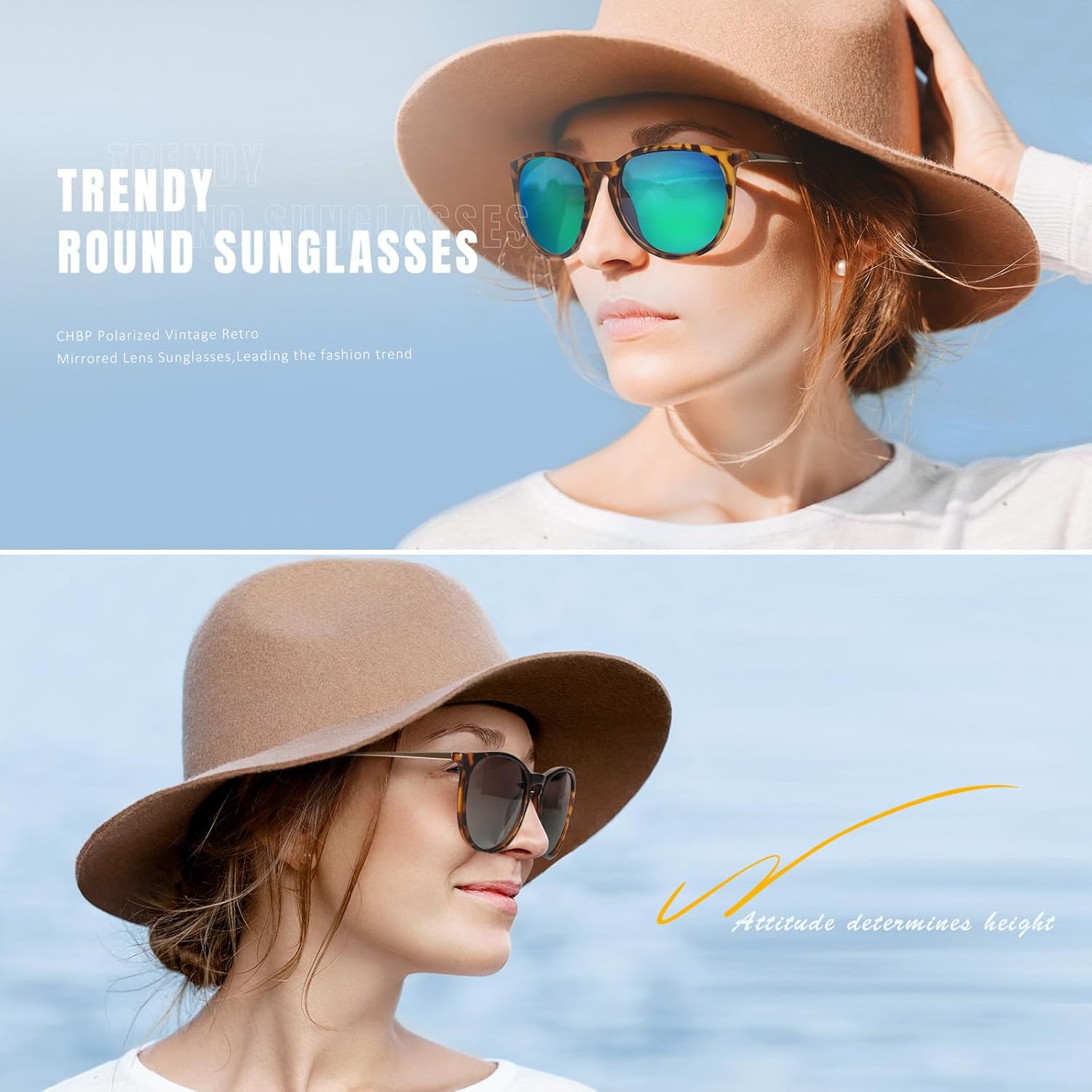 CHBP Polarized Sunglasses for Women Men - Trendy 2025 Vintage Classic 
