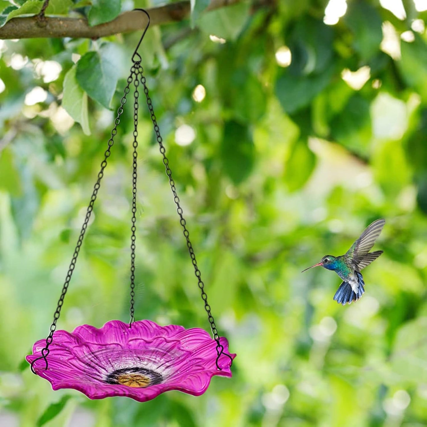 Hanging Tray Bird Feeders for Outside, Flower Shape Bird Feeder Tray, 