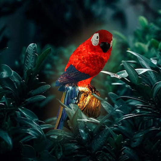 Luwint Small Parrot Garden Solar Lights Parrot Decorative Stake Light Outdoor Waterproof Lamp Parrot Decor for Garden Lawn Pathway Animal Patio Bird Light Parrot Ornament