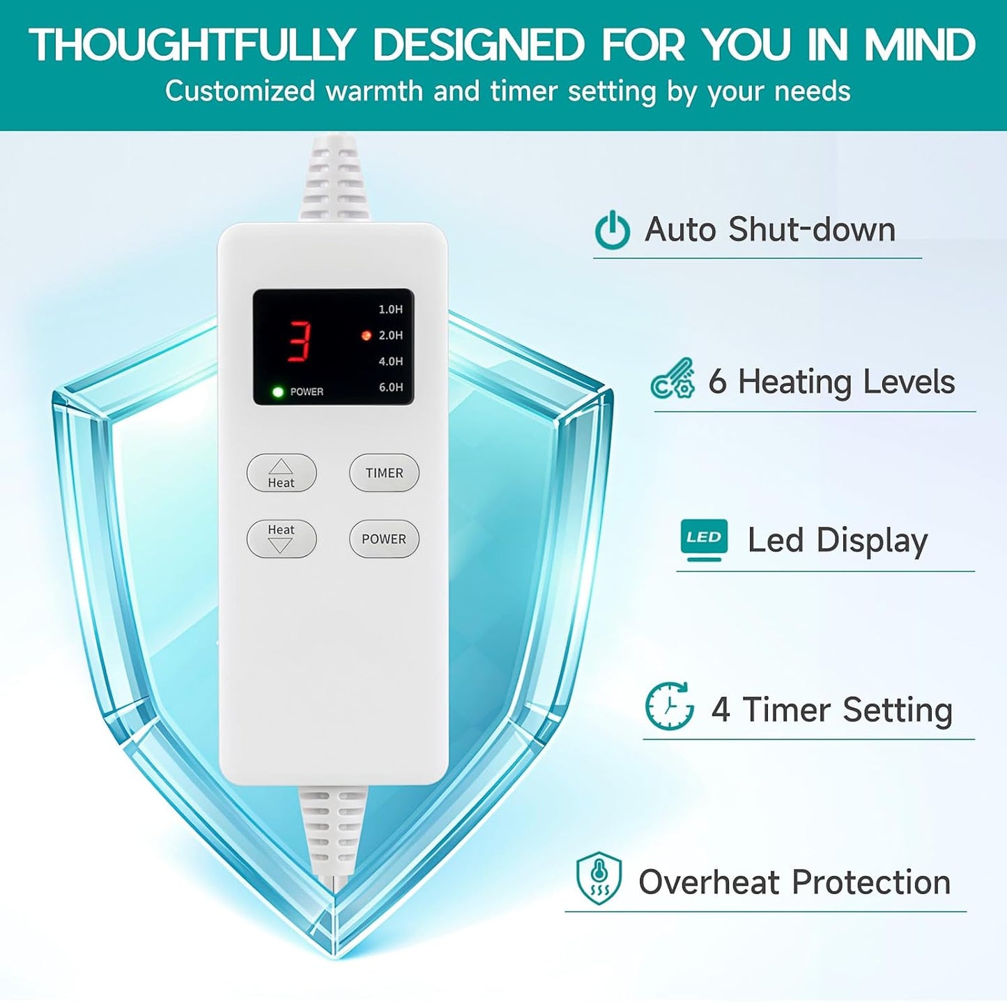 Heating Pad for Period Cramps, Heating Pad for Back/Neck/Shoulder Musc