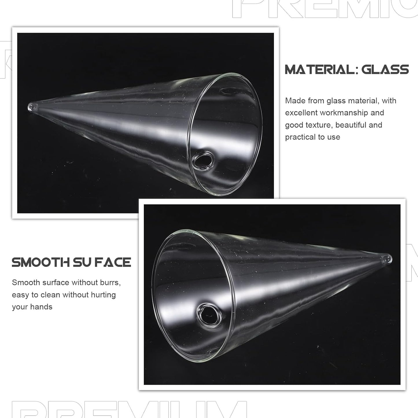 3Pcs Wall Hanging Hydroponic Glass Vase Cone Shape Plant Holder for Home Decoration Space-Saving Planter for Indoor Flowers Modern European Style Wall Adornment