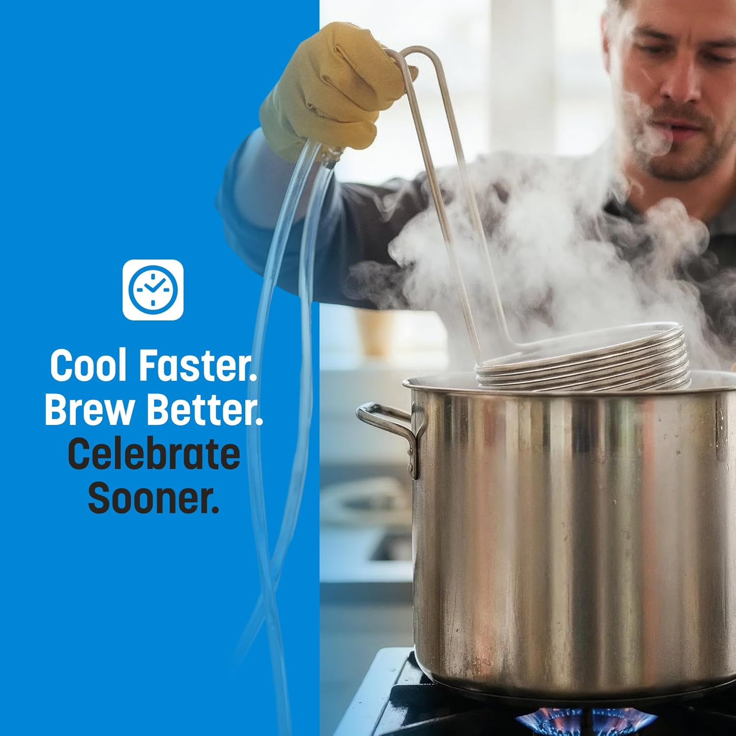 Coldbreak Wort Chiller – 25 Foot Food Grade Stainless Steel Tubing Coi