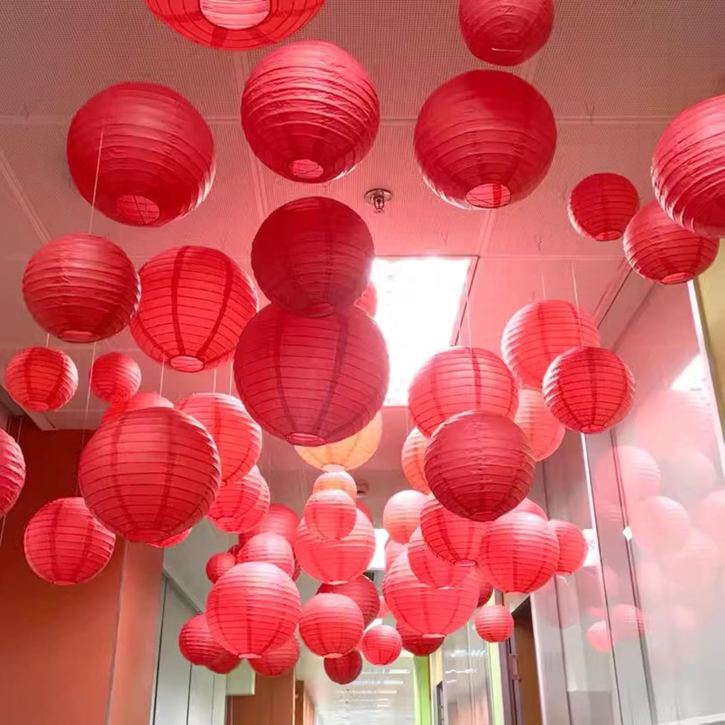 NUHUABD10pcs Paper Lanterns (5x12",5x10") 2026 Chinese New Year Decora