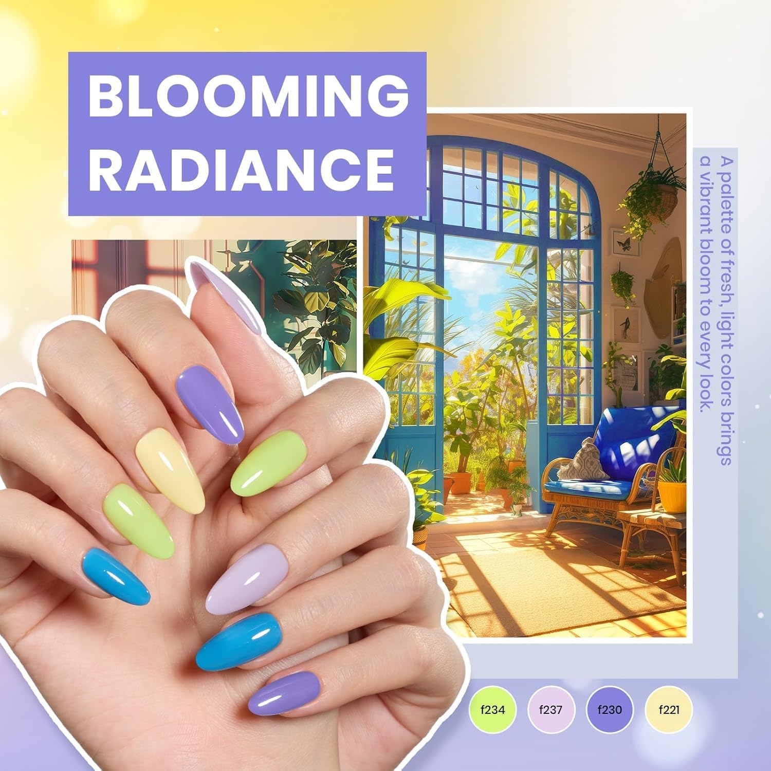 Beetles Gel Nail Polish Kit with U V Light - 80Pcs Color Enchantment 5