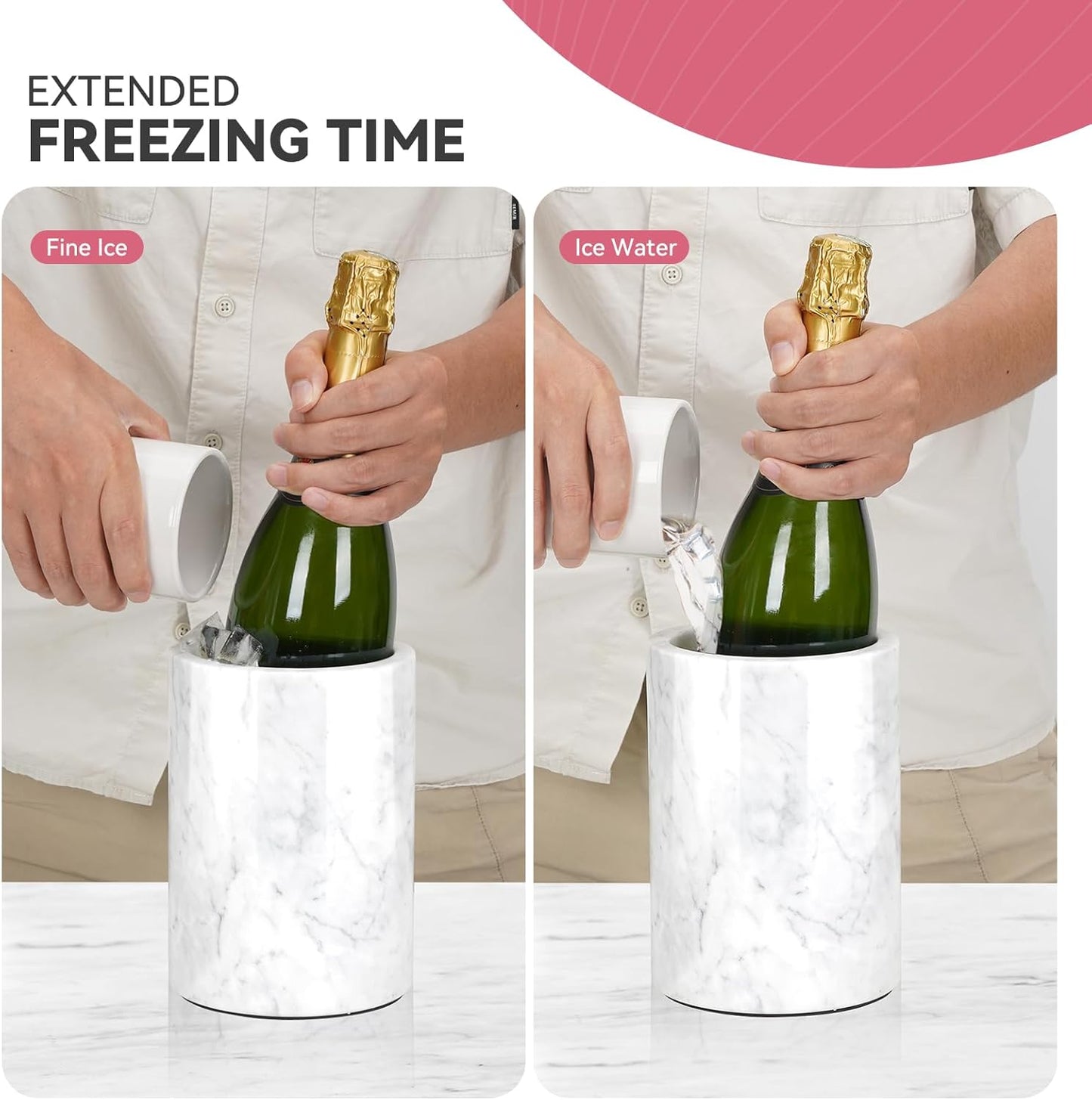 Marble Wine Chiller for Bottle,Wine Chiller Bucket,Wine Cooler Bucket 