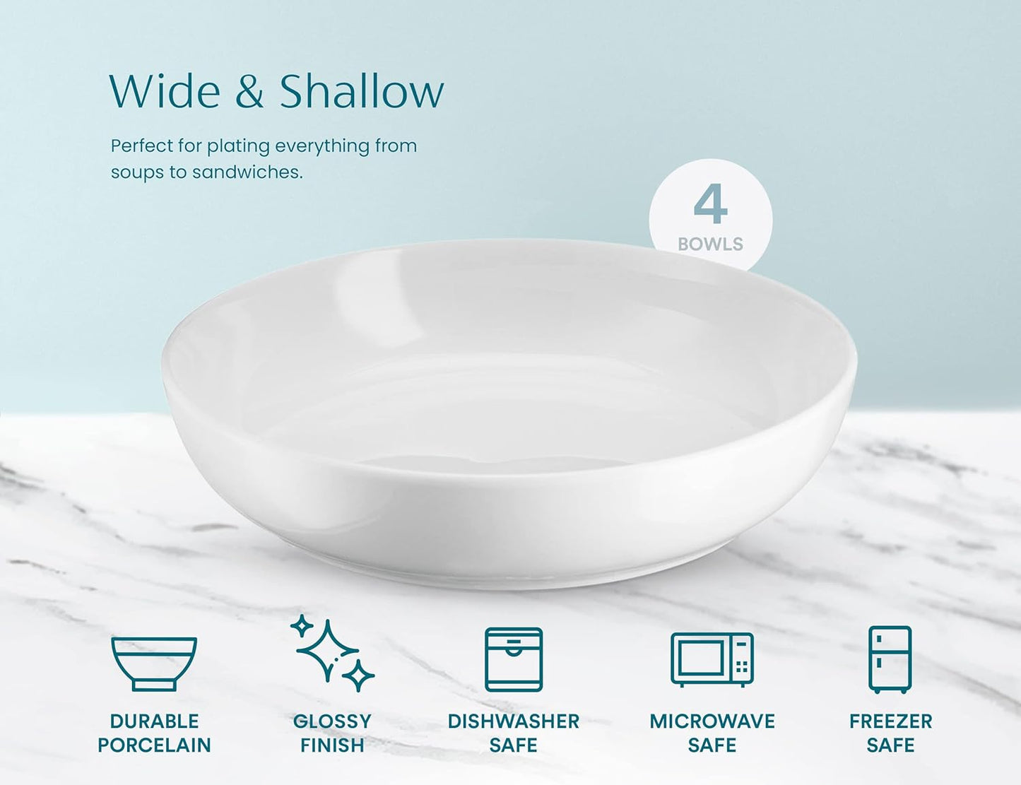 KooK Pasta Bowl, Salad Bowls, Bowls, Serving Bowls, Soup, Ceramic, Lar