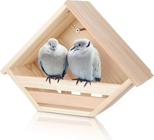 Cedar Dove Nesting Box Dove House Nest for Bird Pigeon Outside Doves Nesting and Roosting Platform Garden Decoration