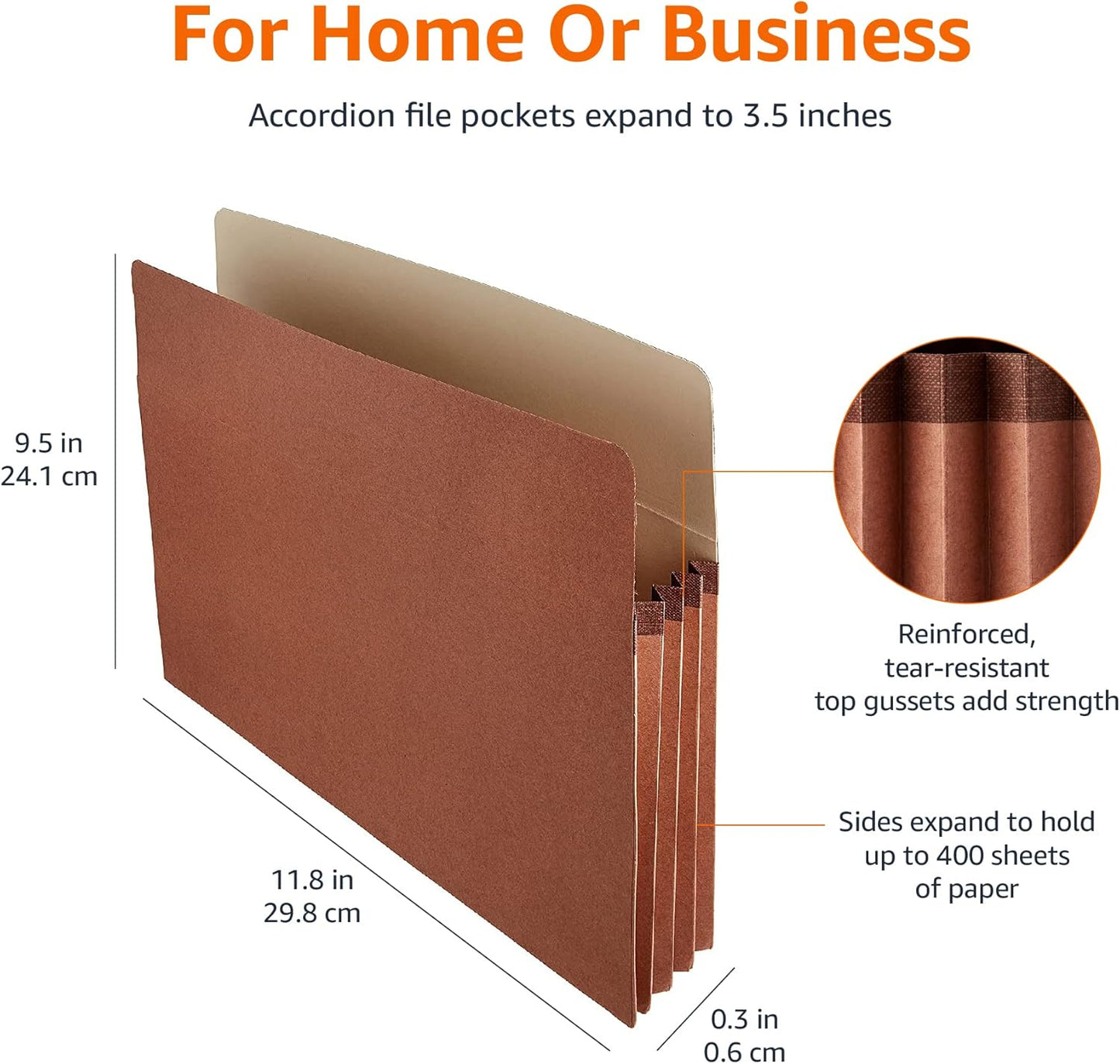 Amazon Basics Expanding File Folder Organizer with Pockets, Letter Siz