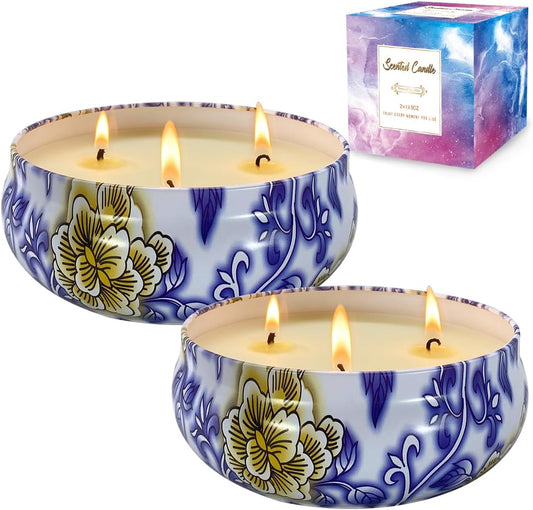 Citronella Candles Outdoor & Indoor, 13.5 oz Scented Candles Set 2 Pac