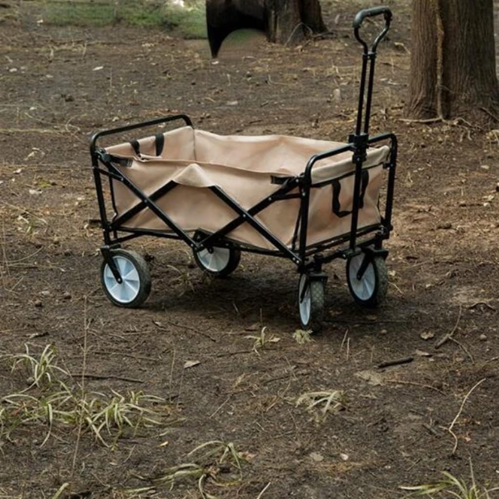 Outdoor Camping Portable Folding Cart for Hiking Picnic Adjustable Trolley Pull-Cart Shopping Cart Luggage