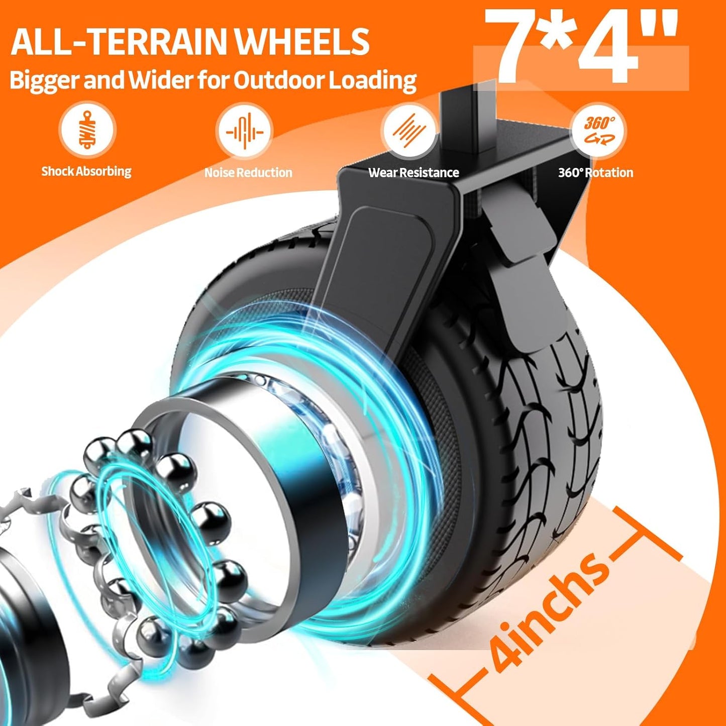 300L Large Collapsible Wagons Carts with Big All-Terrain Beach Wheels,