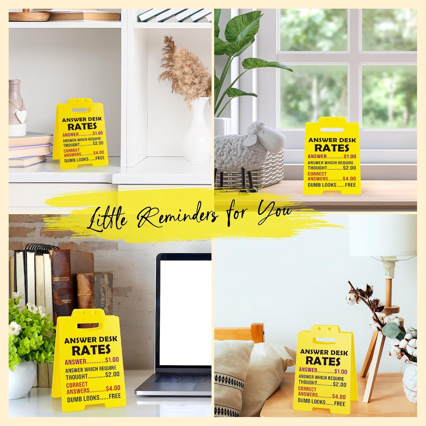 MBL Office Decor Desk Accessories - Funny Gag Cubicle Decoration Supplies Sign Team Employee Appreciation Gifts Fun Humor Valentines Day Sarcastic Stress Relief Gift for Coworker Women Men Boss Lady