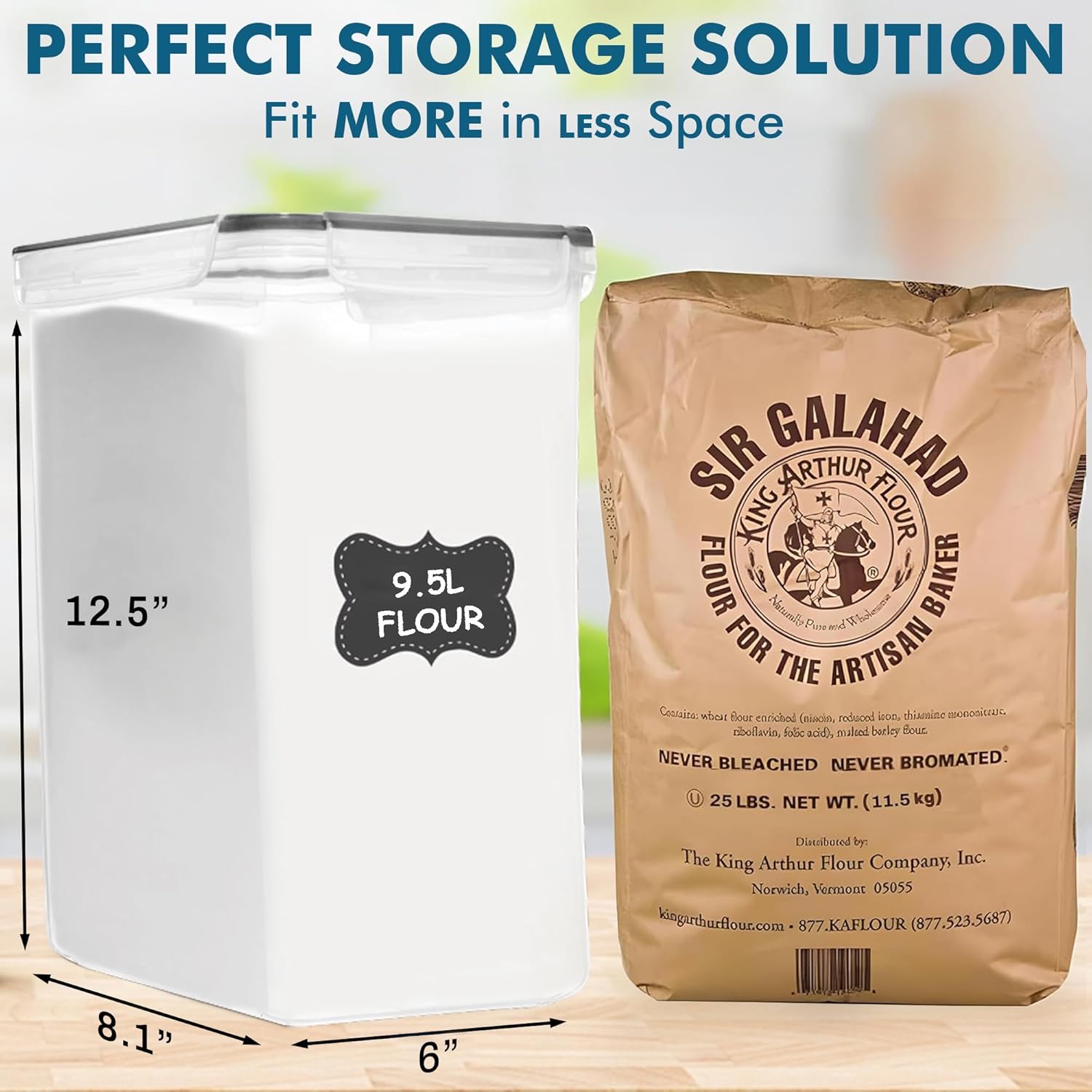 Shazo 2 PC (9.5L | 321 Oz) Extra Large Bulk Food Storage Containers wi