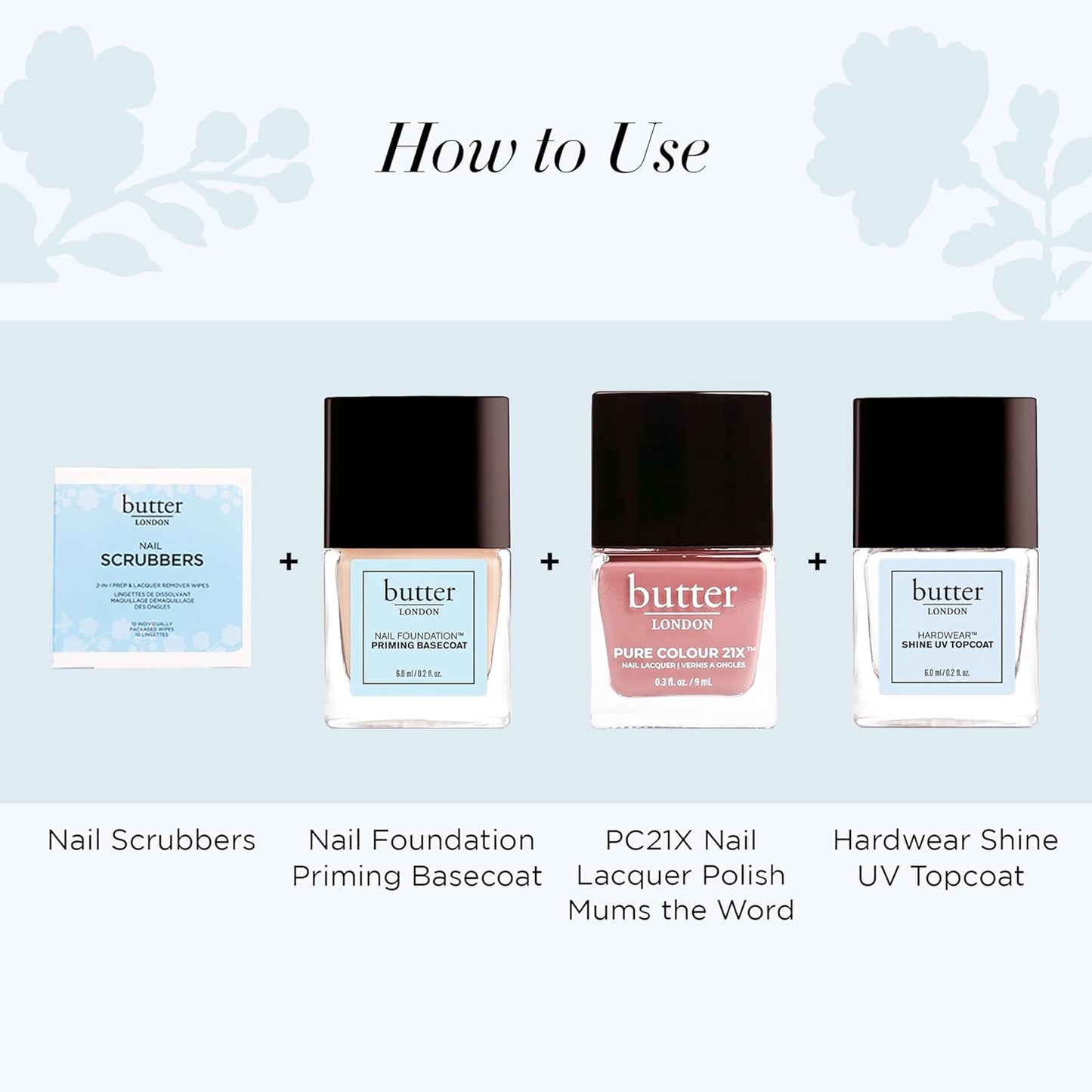 Butter LONDON Nail Polish Remover Pads, Nail Scrubbers - 2-in-1 Prep &
