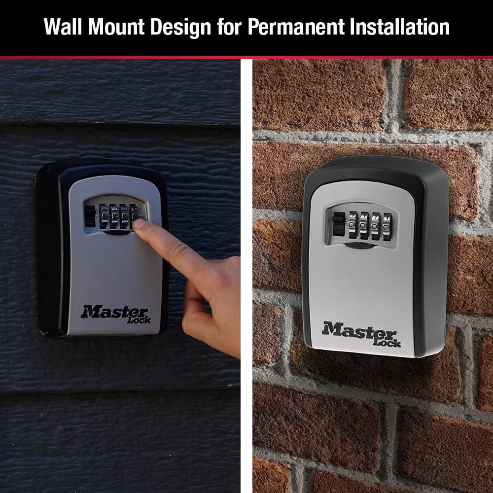 Master Lock Set Your Own combination Wall Mount Lock Box, 5 Key capaci
