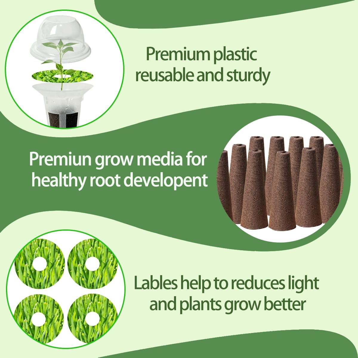 105 Seed Pod Kit for Aerogarden, Hydroponics Accessories for System Co