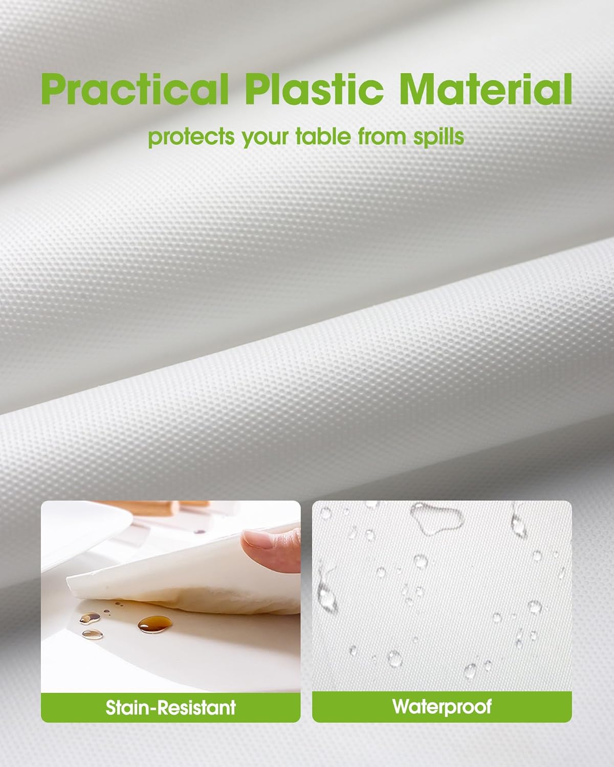 Pureegg Plastic Table Cloth 10 Pack, 54 x 108 Inch Disposable Table Cl