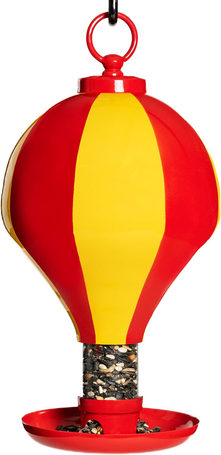 Up, Up & Away Bird Feeder, Unique and Colorful Hot Air Balloon Design by Good Directions
