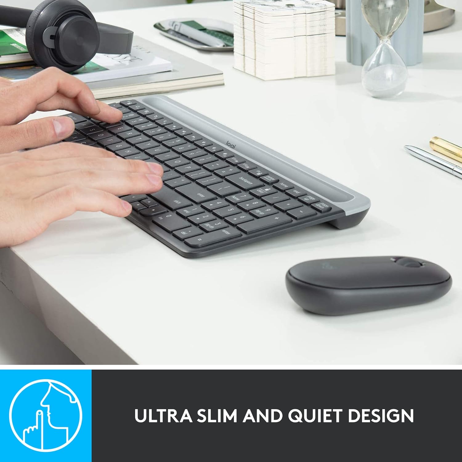 Logitech MK470 Slim Wireless Keyboard and Mouse Combo - Modern Compact