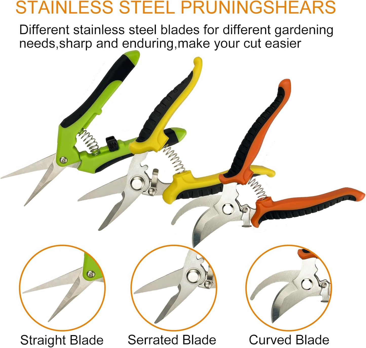 Pruning Shears, 4 Pack Garden Shears with Gardening gloves, Clippers H