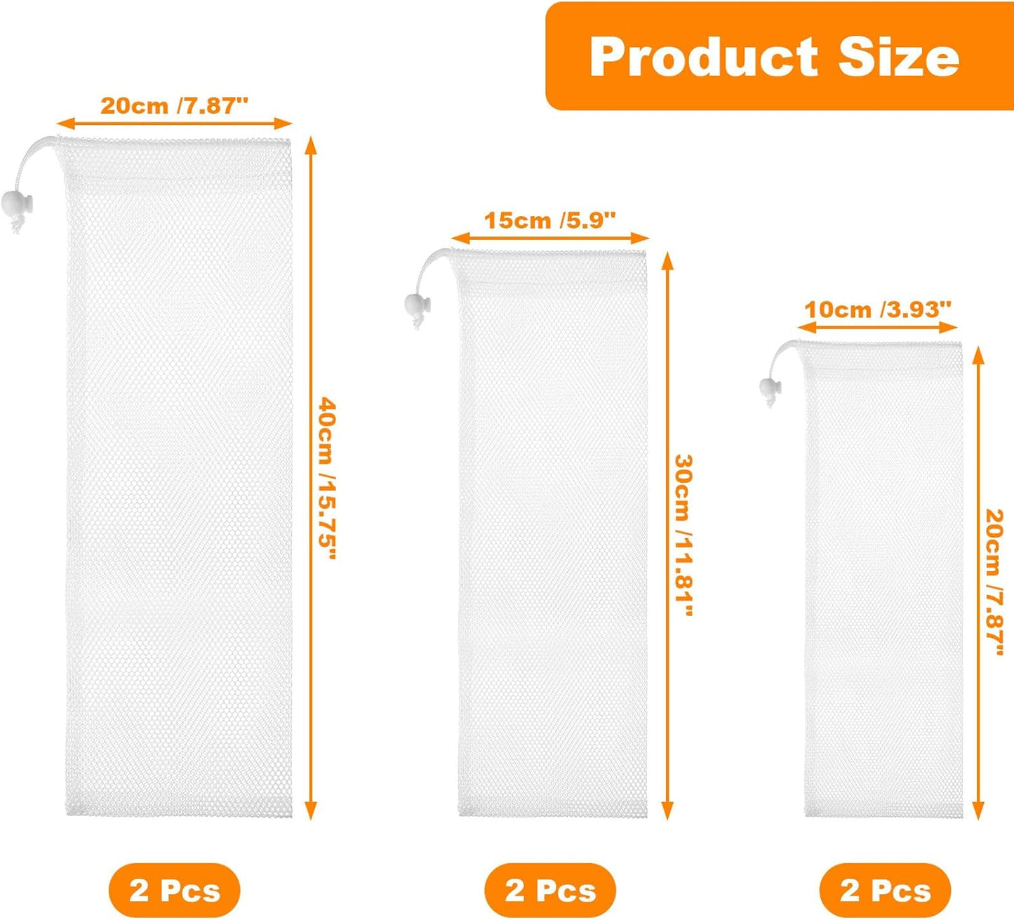 6 pcs Finch Sock, White Finch Sock Feeder for Outdoor Hanging Bird Feeding Bag Niger Seed Feeder Set for Small Wild Birds