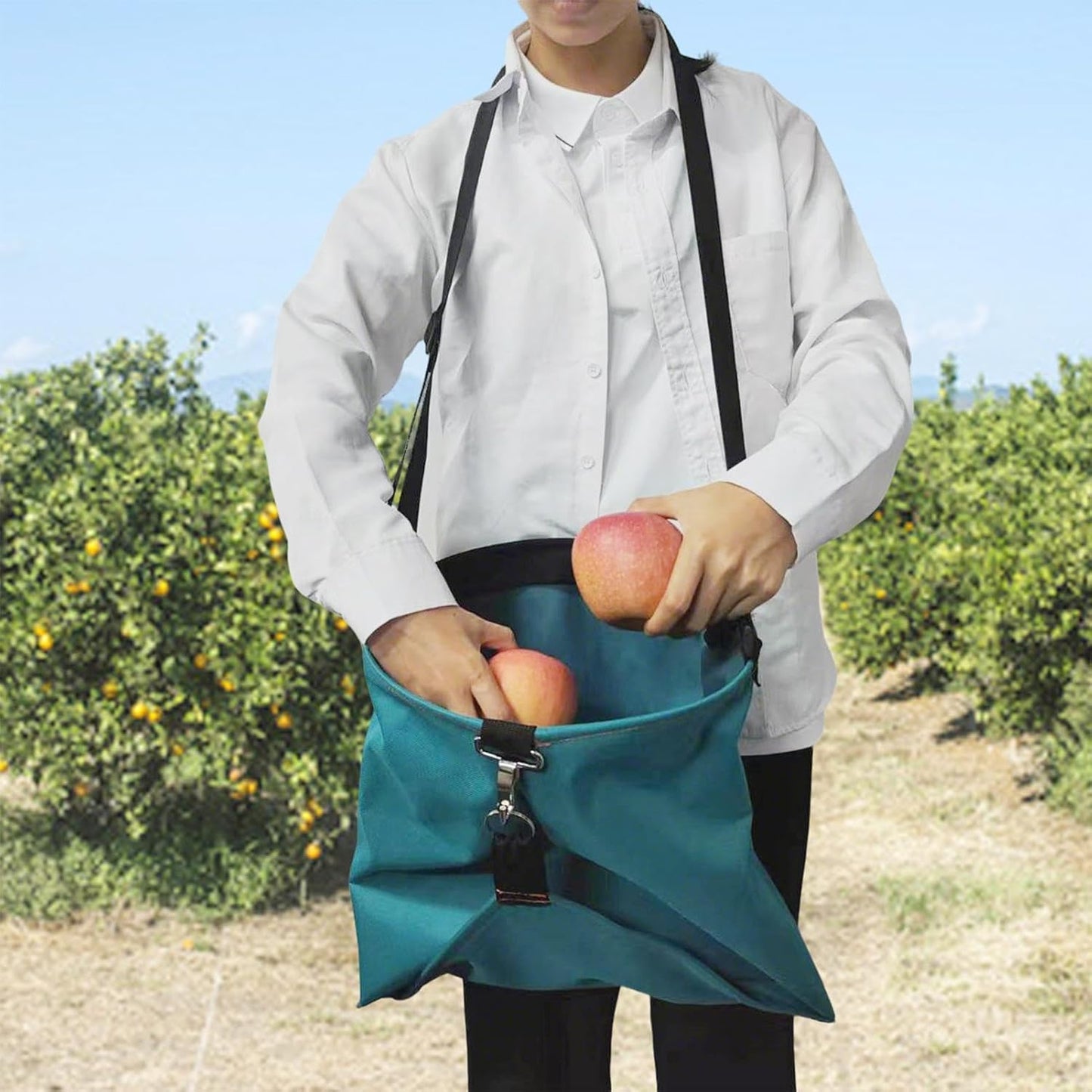 Garden Apron Pouch, Fruit Harvesting Bag, Quick with Release Design, Supply for Farm Berry, Florist Vegetable Accessory, Stylish Gift for Weeding Fruit Picking Daily Use Outdoor Large Storage