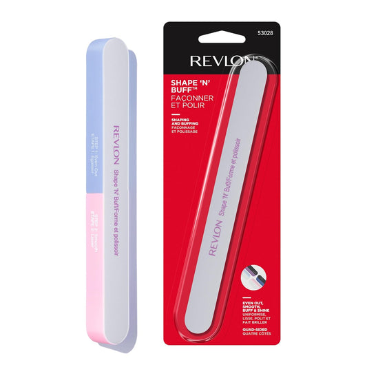 Revlon Shape 'N' Buff Nail Buffer Block, All-in-One Manicure Tool for 