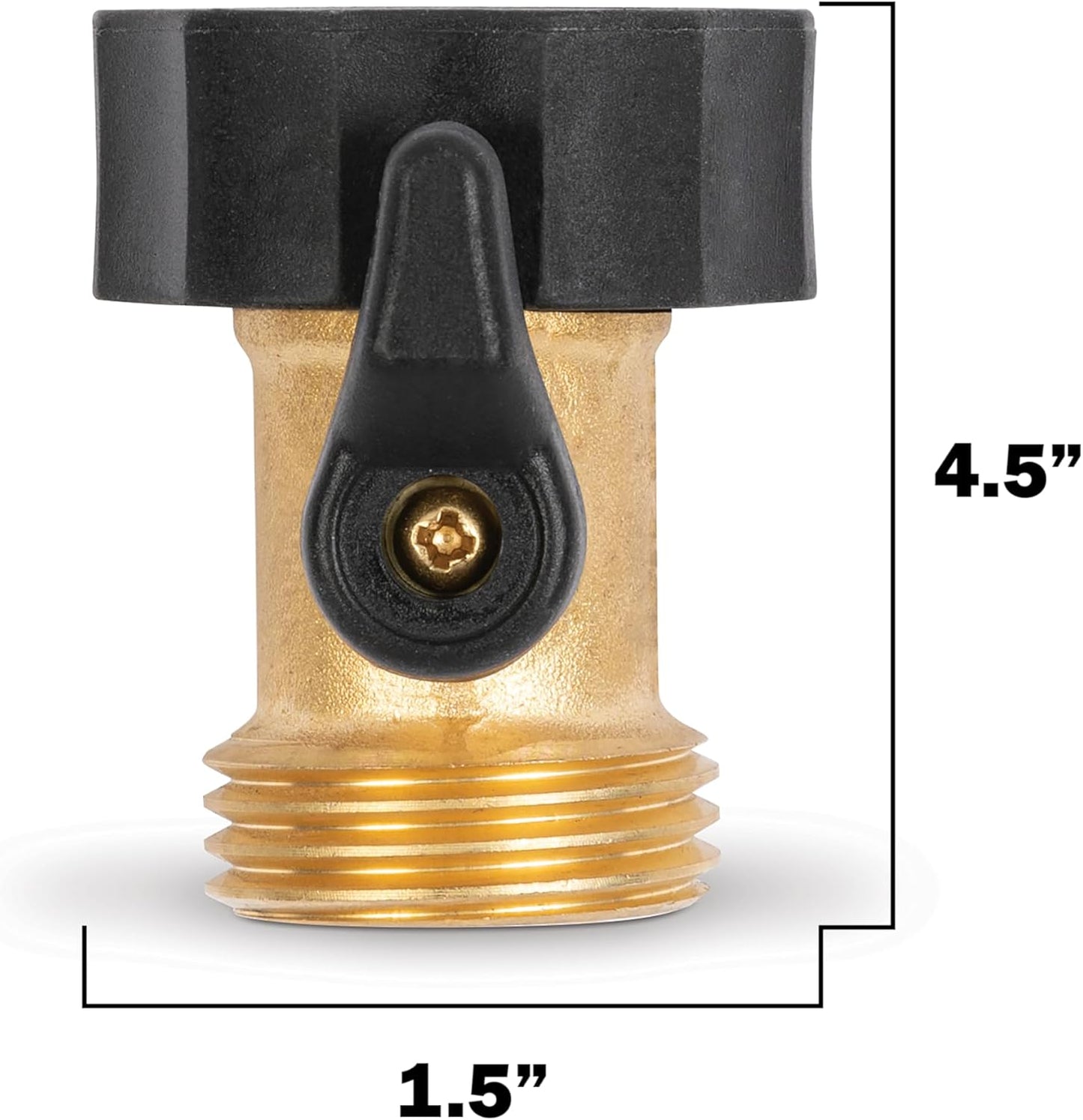Gilmour Brass Garden Hose Connector with Shut-Off Valve