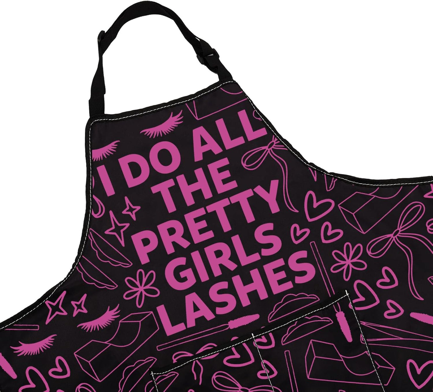 WCGXKO I Do All the Pretty Girls Lashes Kitchen Apron Lash Tech Gift Eyelashes Artist Gift Beauty Lashes Gift