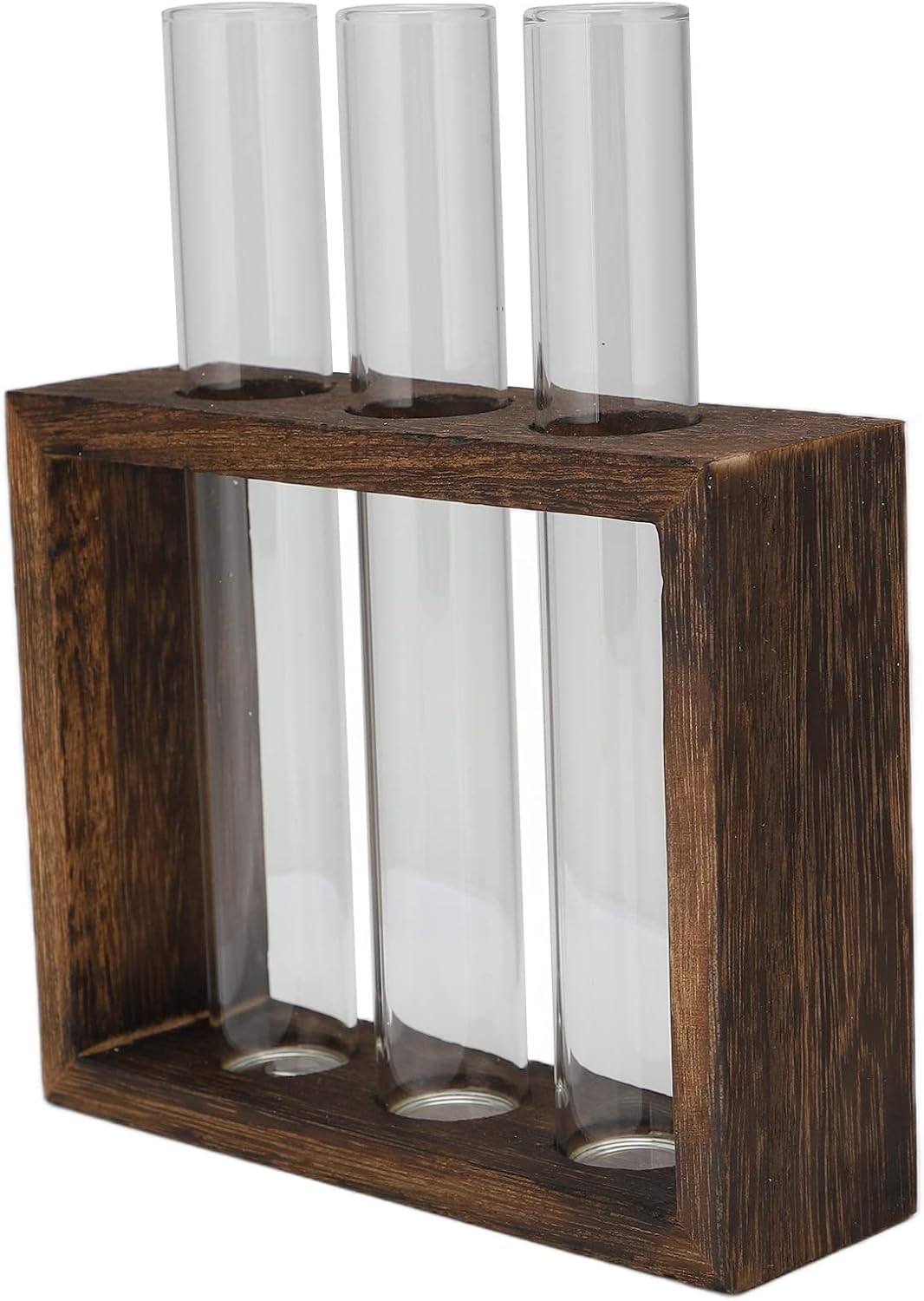 GLOGLOW Plant Propagation Station,Tiered Hydroponic Planters Pots with Wooden Stand and Glass Test Tubes, Home Decoration Vase and Gifts for Women Mom Plant Lovers Unique