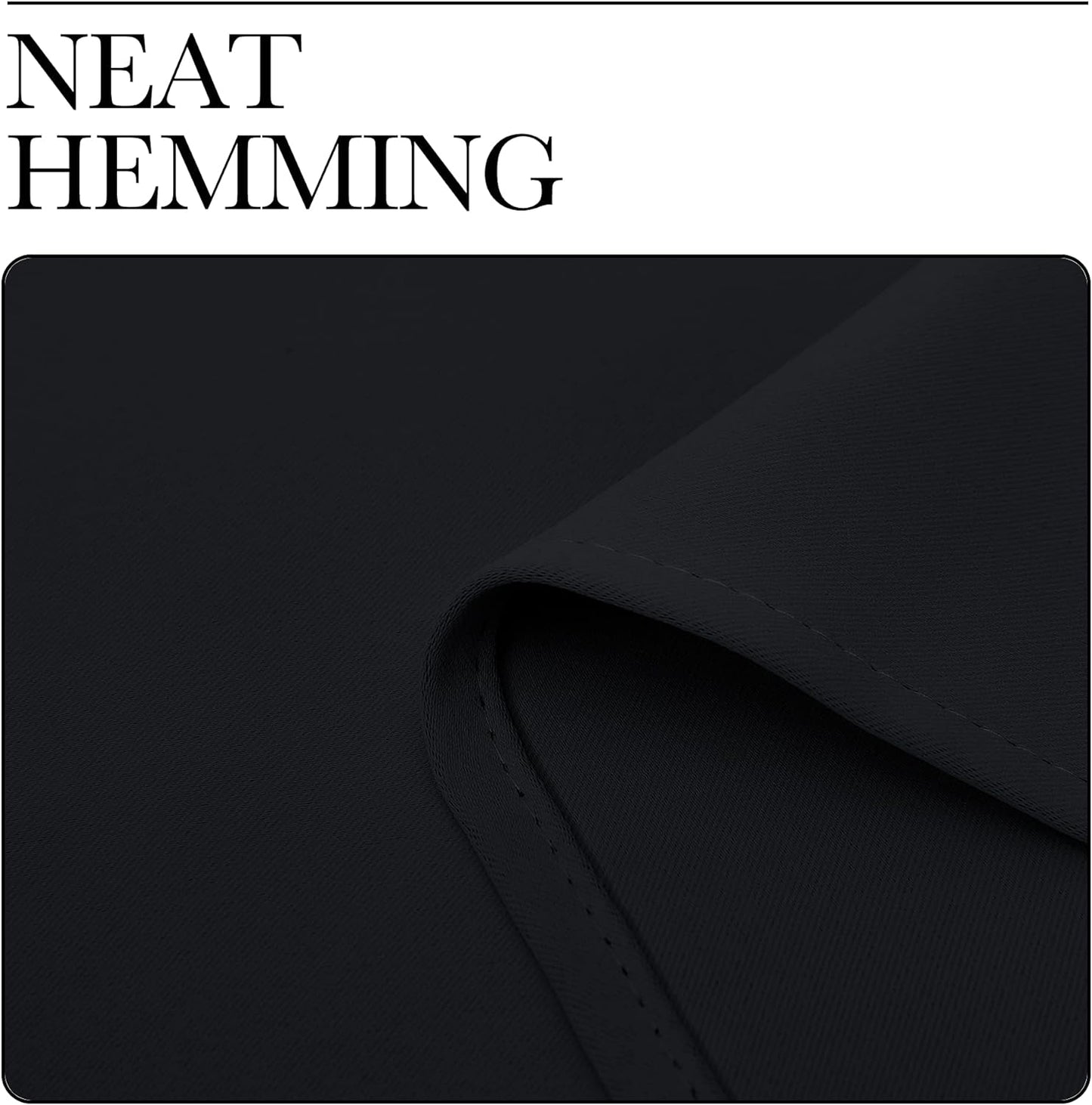 NICETOWN Pitch Black Solid Thermal Insulated Grommet Blackout Curtains/Drapes for Bedroom Window (2 Panels, 42 inches Wide by 63 inches Long, Black)