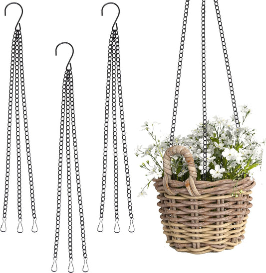 Hanging Baskets Chains 16Inch Plant Hanging Chains 3 Leads Flower Pot 